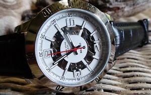 【送料無料】腕時計 クロトンメンズモデルスケルトンレザーストラップウォッチcroton mens model ci331093 skeleton automatic genuine leather strap watch