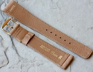 【送料無料】腕時計　タンアンパッドオールステッチペッカリーヴィンテージウォッチストラップtan unpadded 19mm allstitched genuine peccary vintage watch strap nos 1960s70s