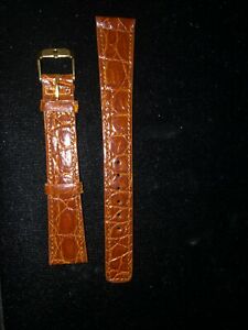 【送料無料】腕時計　オリジナルモバドスイスクロコダイルレザーウォッチストラップoriginal movado swiss genuine crocodile leather watch strap 1