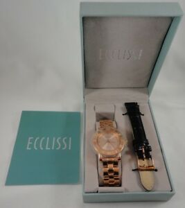 【送料無料】腕時計 エクリッシローズゴールドスターリングシルバーウォッチecclissi rose gold sterling silver watch 33761