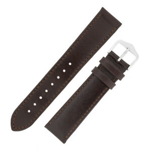 【送料無料】腕時計 ディアカーフレザーパッドウォッチストラップブラウンhirsch osiris smooth finegrain calf leather unpadded watch strap in brown