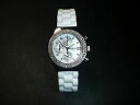 【送料無料】腕時計　ムラトパリモントルクォーツスチールホワイトクロノグラフフェムwatch murat paris montre quartz steel date nos 35mm white chronograph gems femme