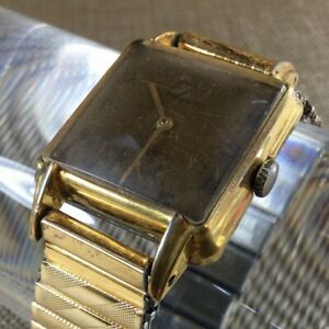 【送料無料】腕時計　レアヴィンテージプロントスイスアールデコメンズスクエアゴールドトーンウォッチrare vintage pronto swiss art deco mens square gold toned watch restore [ml17]