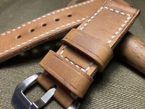 【送料無料】腕時計　ストラップパムチューブhandmade 26mm quality leather watch strap ammo pam tubes