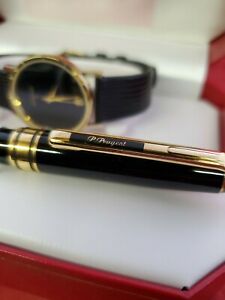 【送料無料】腕時計　プジョーメンズクォーツウォッチバッテリーブラックボックスボーナスペン