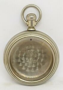 【送料無料】腕時計　アンティークニッケルポケットウォッチケースガラス