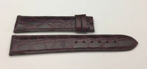 【送料無料】腕時計　ブレスレットエンクロコダイルカミーユフォーリングボルドーフォンセテールbracelet en crocodile camille fournet couleur bordeaux fonce taille 18