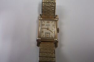【送料無料】腕時計 1950s mens elgin de luxe 17 jewel wrist watch * keeps time 【送料無料】腕時計 1950s mens elgin de luxe 17 jewel wrist watch * keeps time