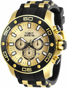 【送料無料】腕時計 インビクタメンズプロダイバークロノゴールドトーンスチールシリコンウォッチinvicta mens pro diver chrono 100m gold tone s steel silicone watch 26088