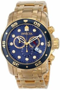【送料無料】腕時計　インビクタメンズプロダイバークロノグラフゴールドメッキステンレススチールinvicta mens pro diver chronograph 200m gold plated stainless steel watch 0073