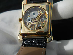 【送料無料】腕時計　スケレットモントレメカニークミクステカドランスカルプテパルシセラージュsquelette winner w183800,montre mecanique mixte,cadran sculpte par ciselage