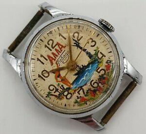 【送料無料】腕時計　ヴィンテージロシアポベダミニチュアvintage ussr russian wristwatch pobeda min..