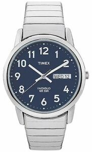 【送料無料】腕時計 リーダーメンズシルバートーンインディグロtimex t20031, easy reader, mens, silvertone expansion, indiglo, daydate