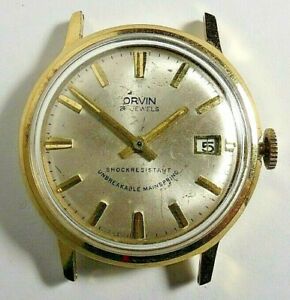 【送料無料】腕時計　ァーヴィンテージスイスメンズオービンゴールドメッキベゼルカルウォッチランneue..