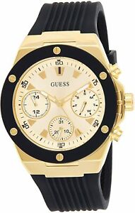 【送料無料】腕時計　アテナゴールドトーンステンレススチールシリコンストラップguess womans gw0030l2 athena goldtone stainless steel with silicone strap