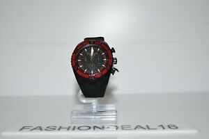【送料無料】腕時計　マルコタイタンズブラックレッドクロノグラフウォッチ