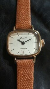【送料無料】腕時計 ガラスヴィンテージゴールドメッキglashuttegub vintage gold plated 【送料無料】腕時計 ガラスヴィンテージゴールドメッキglashuttegub vintage gold plated
