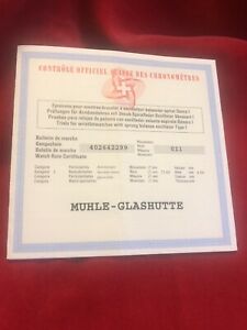 【送料無料】腕時計　ムーレグラシュテドクティコパーモビメントヴィンテージmuhleglashutte cosc documento per movimento 011 vintage watch