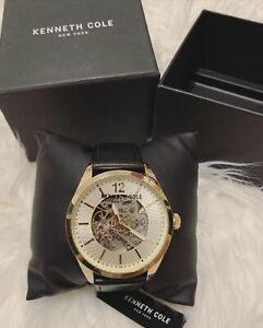 【送料無料】腕時計　ケネスコールニューヨークメンズステンレススチールレザーkenneth cole york mens stainless steel amp; leather automatic watch(2)