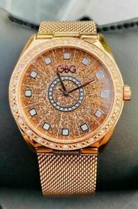 【送料無料】腕時計　ロサンゼルスゲスローズゴールドトーングリッターバーストウォッチgbg los angeles guess 40mm womens rose goldtone glitter burst watch g12907l1