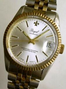【送料無料】腕時計 デートロイヤルカレンダースイスroyal calendar switzerland with date womens president watch from the 80s