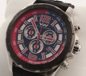 【送料無料】腕時計　ワイルハーブルグソーントンシルバーブラックレッドメンズスイスクロノグラフウォ..