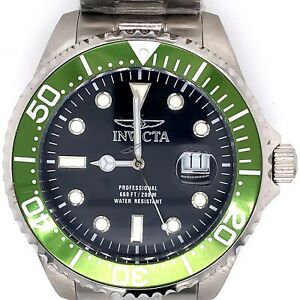 腕時計　インビクタプロダイバーステンレスグリーンベゼルウォッチinvicta pro diver 22822 stainless steel 47mm 200m green bezel watch 329