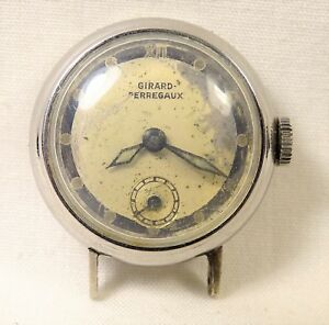 腕時計 ヴィンテージレディースジラールペルゴサブセカンドハンドラウンドvintage ladies girard perregaux sub second hand round wind up watch