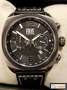 【送料無料】腕時計　フライメンズモトエンジニアクロノグラフブラックレザーストラップウォッチ