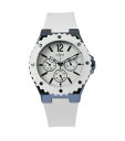 ゲス 【送料無料】腕時計　オーバードライブホワイトシリコンステンレススチールクォーツguess overdrive w0149l6 womens 39mm white silicone stainless steel quartz watch