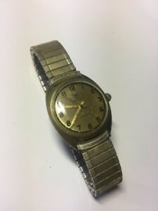 【送料無料】腕時計　ヴィンテージクロトントロペクティックウォッチゴールドトーンステンレススチールvintage croton troparctic watch gold tone stainless steel working