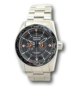 【送料無料】腕時計 インビクタアビエイターメンズミリメートルベゼルステンレススチールクォーツinvicta aviator mens 48mm world time bezel stainless steel quartz watch 22984 【送料無料】腕時計 インビクタアビエイターメンズミリメートルベゼルステンレススチールクォーツinvicta aviator mens 48mm world time bezel stainless steel quartz watch 22984