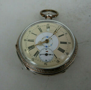 【送料無料】腕時計 オープンメンズコスチュームポケットウォッチシルバーアラウンドene herren trachtentaschenuhr silber umab 1880 67985