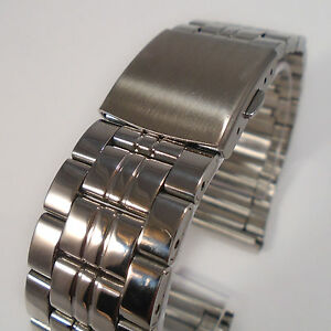 【送料無料】腕時計　ブレスレットステンレストップクオリティプッシュボタンクラスプwatch bracelet stainless steel 26mm or 28mm width top quality push button clasp