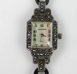 【送料無料】腕時計　ジュディスジャックスターリングシルバーマカサイトウォッチクォーツバッテリー