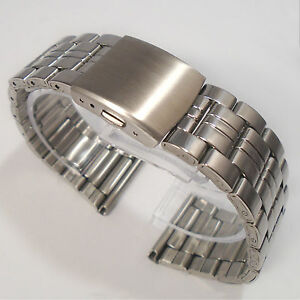 【送料無料】腕時計　ブレスレットステンレストップクオリティプッシュボタンクラスプwatch bracelet stainless steel 26mm or 28mm width top quality push button clasp