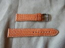 【送料無料】腕時計 ブレスレットクロコダイルテーブルマロンオクレクチュールブランシュグロス20 mm bracelet crocodile veritable marron ocre couture blanche grosses ecailles