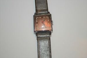 【送料無料】腕時計　ヴィンテージクリントンメンズレザーストラップvintage clinton 17j watch mens 1870 leather strap 91150
