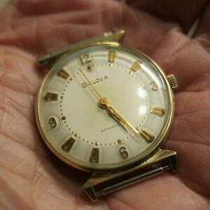 ̵ӻס֥Х르ɥ󥱡饰circa 1960 bulova 10k rolled gold 32mm wat...