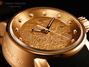 【送料無料】腕時計 インビクタメンヤクザドラゴンローズゴールドブラウンストラップウォッチ invicta men s1 yakuza dragon 24j automatic 18k rosegold ss brown strap watch