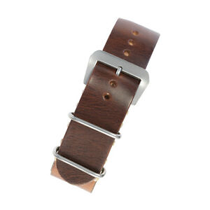 【送料無料】腕時計 イタリアンレザーウォッチストラップインディッジブラウンjpm italian leather nato watch strap in distressed brown