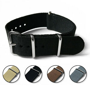 【送料無料】腕時計 ソリッドカラーナイロンミリタリーウォッチストラップ22mm solid color ballistic nylon military watch strap