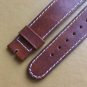 【送料無料】腕時計　ヴィンテージレザーウォッチストラップストラップエンドvintage genuine leather watch strap 19mm strap ends nos