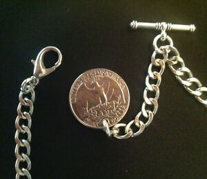 【送料無料】腕時計　シルバーカラーアルバートポケットウォッチチェーンバードルフォブ