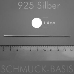 【送料無料】腕時計　ピンミリメートル10 cm silberstift 1,5 mm massiv 925 silber; rund