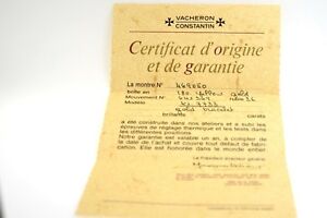 【送料無料】腕時計 オリジナルヴァシュロンコンスタンティンvacheron constantin guarantee certificate for 18k automatic wrist watch original