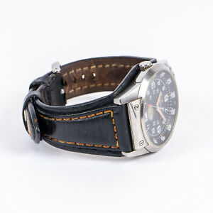 【送料無料】腕時計　ハーレーダビッドソンブローバレザーストラップ2006 harleydavidson bulova date wristwatch leather strap water resistant 76b31