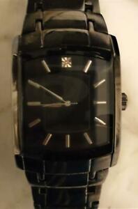 【送料無料】腕時計　コールブラックステンレススチールベースメタルベゼル