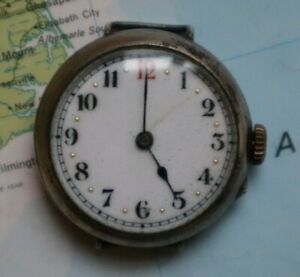 【送料無料】腕時計 アンティークロンドンシルバートレンチメーカーレアコレクティブルantique 1916 london silver hallmarks trench wristwatch sp maker rare collectible