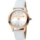 【送料無料】腕時計 オロロギドナジャストカヴァッリロゴベラペレビアンコロソorologio donna just cavalli logo jc1l006l0045 vera pelle bianco rose